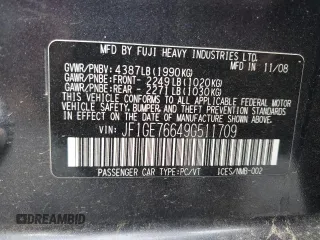2009 Subaru Impreza Sedan WRX w/Premium Pkg with VIN JF1GE76649G511709, listed as a Copart auction lot 77744384 with 158,031 mi miles and Salvage Title. Bid and sale history available at carsss.com. Image 12.