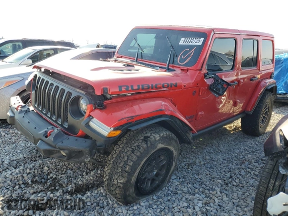 2022 Jeep Wrangler Unlimited Rubicon with VIN 1C4JJXFG9NW126974, listed as a Copart auction lot 88330725 with Not provided miles and Salvage title. Bid and sale history available at DreamBid. Image 1.