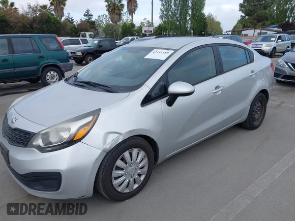 2014 Kia Rio LX with VIN KNADM4A3XE6363851, listed as a IAAI auction lot 42111189 with 144,122 mi miles and . Bid and sale history available at DreamBid. Image 6.