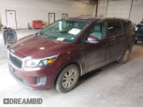 2017 Kia Sedona LX with VIN KNDMB5C15H6253952, listed as a IAAI auction lot 41881832 with 149,172 mi miles. Bid and sale history available at carsss.com. Image 2.