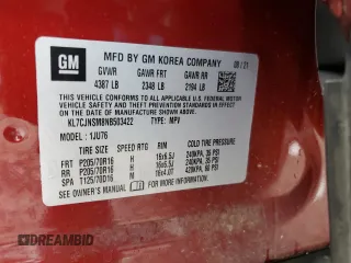 2022 Chevrolet Trax LS with VIN KL7CJNSM8NB503422, listed as a Copart auction lot 38835324 with 41,612 mi miles and Salvage Title. Bid and sale history available at carsss.com. Image 13.
