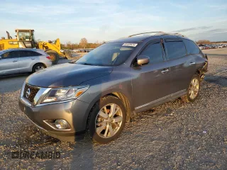 2016 Nissan Pathfinder S with VIN 5N1AR2MN5GC663712, listed as a Copart auction lot 85489524 with 62,821 mi miles and Salvage Title. Bid and sale history available at carsss.com. Image 1.