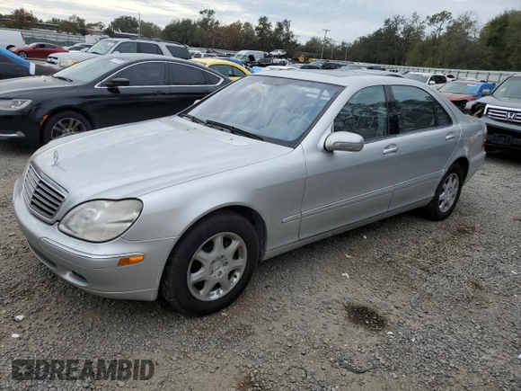 2001 Mercedes-Benz S-Class with VIN WDBNG75JX1A159582, listed as a Copart auction lot 88514775 with 114,592 mi miles and Clean Title. Bid and sale history available at carsss.com. Image 1.