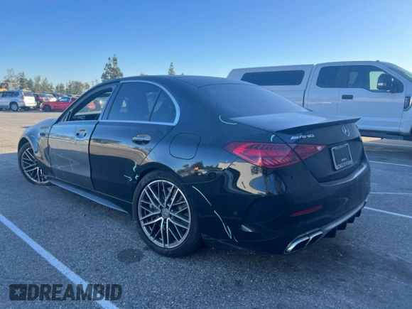 2024 Mercedes-Benz C 63 S AMG E Performance with VIN W1KAF8AB6RR186031, listed as a Copart auction lot 84220074 with 7,202 mi miles and Salvage title. Bid and sale history available at DreamBid. Image 2.