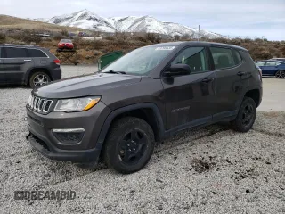 2021 Jeep Compass Sport with VIN 3C4NJDAB2MT516752, listed as a Copart auction lot 49708635 with 58,970 mi miles and Salvage Title. Bid and sale history available at carsss.com. Image 1.