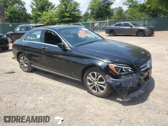 2015 Mercedes-Benz C 300 Luxury with VIN 55SWF4KB0FU022927, listed as a Copart auction lot 61828975 with 97,541 mi miles and Salvage title. Bid and sale history available at DreamBid. Image 4.