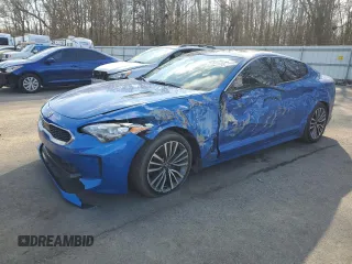 2018 Kia Stinger Premium with VIN KNAE25LA8J6021241, listed as a Copart auction lot 42581885 with 95,339 mi miles and Salvage Title. Bid and sale history available at carsss.com. Image 1.