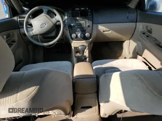 2008 Kia Spectra EX with VIN KNAFE122485569381, listed as a Copart auction lot 66907474 with 0 mi miles and Salvage Title. Bid and sale history available at carsss.com. Image 8.