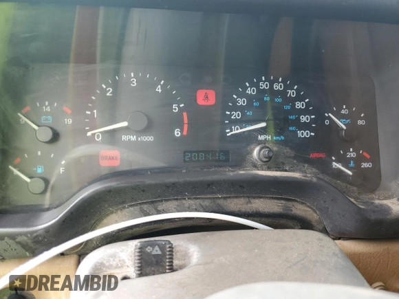 1998 Jeep Wrangler Sport with VIN 1J4FY19S5WP795781, listed as a Copart auction lot 59718065 with 208,416 mi miles and Salvage title. Bid and sale history available at DreamBid. Image 9.