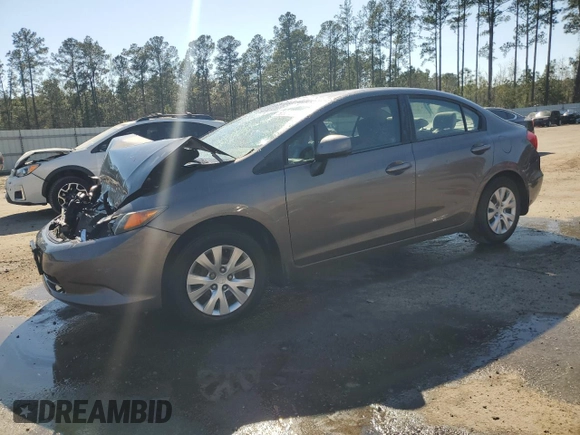 2012 Honda Civic LX with VIN 19XFB2F53CE081719, listed as a Copart auction lot 50922075 with Not Provided miles and Salvage Title. Bid and sale history available at DreamBid. Image 1.