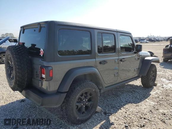 2023 Jeep Wrangler Sport S with VIN 1C4HJXDN9PW522356, listed as a Copart auction lot 85493604 with 15,809 mi miles and Clean Title. Bid and sale history available at DreamBid. Image 3.
