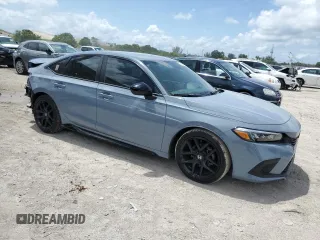 2022 Honda Civic Sedan Sport with VIN 2HGFE2F53NH588717, listed as a Copart auction lot 52164785 with 17,015 mi miles and Salvage Title. Bid and sale history available at carsss.com. Image 4.