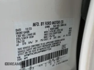 2023 Ford Mustang Mach-E Premium z VIN 3FMTK3SU0PMB07724, wystawiony jako Copart lot #53425525 z przebiegiem 7225 mil mil oraz Tytuł czysty. Historia ofert i sprzedaży dostępna na DreamBid. Obrazek 12.