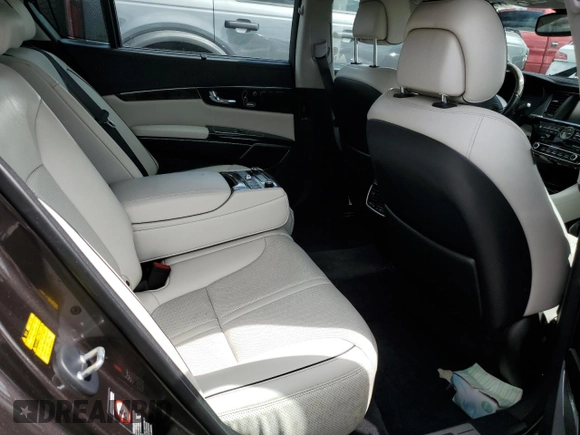 2015 Kia K900 Luxury with VIN KNALW4D48F6017602, listed as a Copart auction lot 74309814 with 0 mi miles and Salvage Title. Bid and sale history available at carsss.com. Image 10.