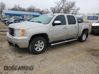 2008 GMC Sierra 1500 SLE1 with VIN 3GTEK13358G124445, listed as a Copart auction lot 43330055 with 152,375 mi miles and Salvage Title. Bid and sale history available at carsss.com. Image 1.