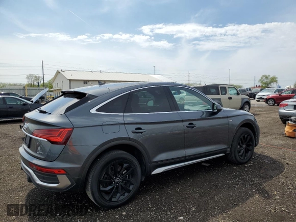 2023 Audi Q5 Sportback S line Premium с VIN WA14AAFY8P2149962, выставлен на аукционе Copart как лот 54021195 с пробегом 36 875 миль миль и Списание • Salvage title. История ставок и продаж доступна на DreamBid. Изображение 3.