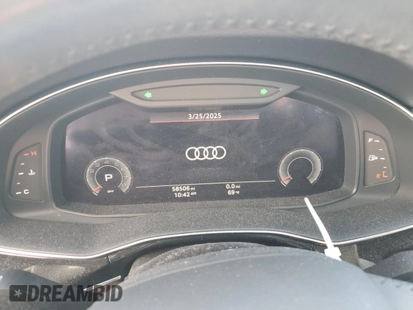 2020 Audi Q7 Premium with VIN WA1AXAF79LD007546, listed as a Copart auction lot 49956855 with 58,506 mi miles and Salvage title. Bid and sale history available at DreamBid. Image 9.