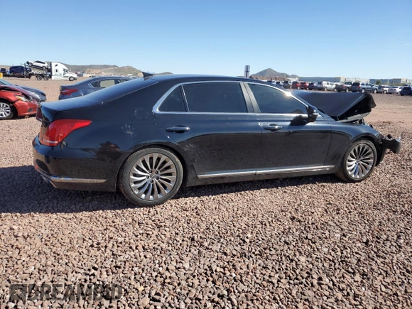 2017 Genesis G90 Ultimate with VIN KMHG54JH1HU031365, listed as a Copart auction lot 42460714 with 114,816 mi miles and Salvage Title. Bid and sale history available at carsss.com. Image 3.