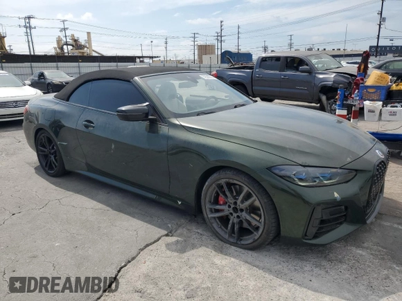 2024 BMW 4 Series M440i with VIN WBA53AT02RCN29473, listed as a Copart auction lot 72592014 with 4,930 mi miles and Salvage Title. Bid and sale history available at carsss.com. Image 4.