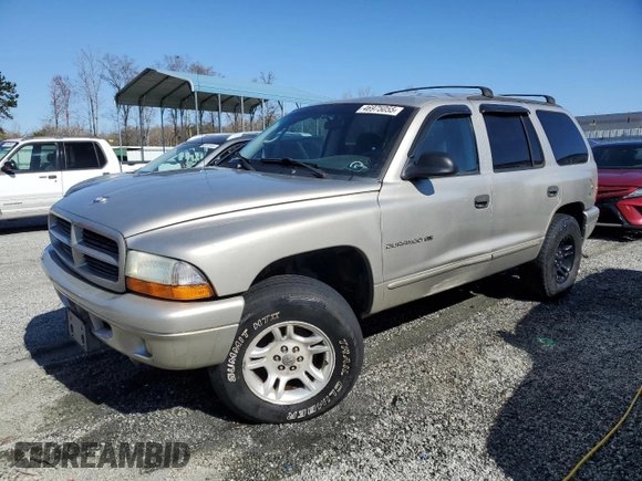 2001 Dodge Durango with VIN 1B4HS28N51F599577, listed as a Copart auction lot 46975055 with 206,500 mi miles and Salvage Title. Bid and sale history available at carsss.com. Image 1.