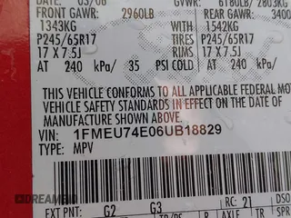 2006 Ford Explorer Eddie Bauer с VIN 1FMEU74E06UB18829, выставлен на аукционе IAAI как лот 41785733 с пробегом 243 373 миль миль и . История ставок и продаж доступна на DreamBid. Изображение 9.