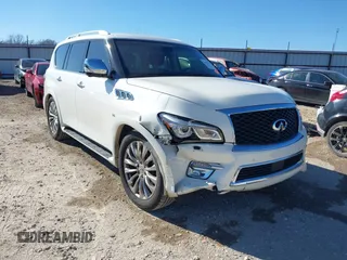 2017 Infiniti QX80 with VIN JN8AZ2NC4H9431946, listed as a IAAI auction lot 41411258 with 123,843 mi miles. Bid and sale history available at carsss.com. Image 1.