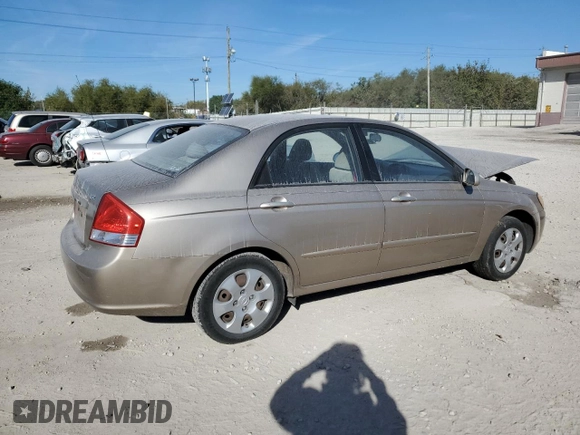 2008 Kia Spectra EX with VIN KNAFE121985568301, listed as a Copart auction lot 74066674 with 91,240 mi miles and Salvage Title. Bid and sale history available at carsss.com. Image 3.