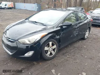 2013 Hyundai Elantra GLS PZEV with VIN KMHDH4AE4DU016675, listed as a IAAI auction lot 42009797 with 104,343 mi miles. Bid and sale history available at carsss.com. Image 2.