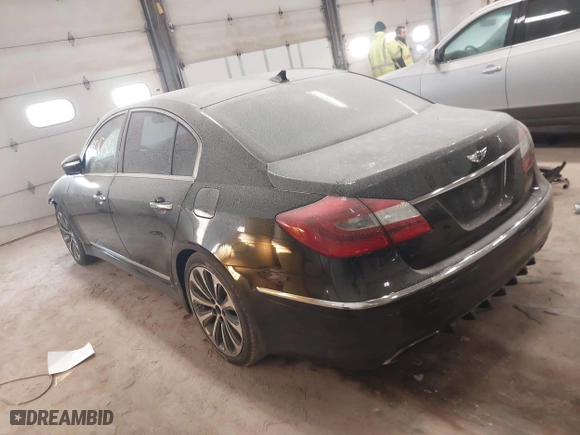 2012 Hyundai Genesis 5.0L with VIN KMHGC4DH8CU163114, listed as a IAAI auction lot 41267586 with 1 mi miles. Bid and sale history available at carsss.com. Image 3.