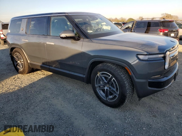 2025 Rivian R1S Adventure with VIN 7PDSGBBA6SN048784, listed as a Copart auction lot 42385665 with Not Provided miles and Salvage Title. Bid and sale history available at carsss.com. Image 4.