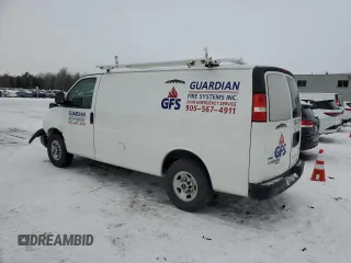 2016 GMC Savana Cargo Van with VIN 1GTW7AFF7G1308228, listed as a Copart auction lot 42182655 with 168,776 mi miles and Salvage Title. Bid and sale history available at carsss.com. Image 2.
