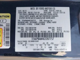2016 Ford Mustang V6 z VIN 1FA6P8AM4G5207757, wystawiony jako IAAI lot #42224039 z przebiegiem 149 151 mil mil oraz . Historia ofert i sprzedaży dostępna na DreamBid. Obrazek 9.