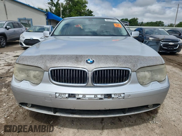 2003 BMW 7 Series 745i z VIN WBAGL63443DP63432, wystawiony jako Copart lot #60335925 z przebiegiem Nie podano mil oraz Szkoda całkowita • Salvage title. Historia ofert i sprzedaży dostępna na DreamBid. Obrazek 5.
