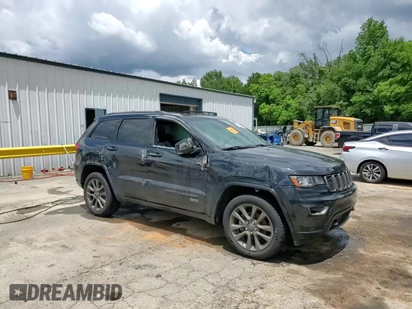 2016 Jeep Grand Cherokee Limited 75th Anniversary with VIN 1C4RJEBG0GC476544, listed as a Copart auction lot 56539365 with 95,989 mi miles and Salvage title. Bid and sale history available at DreamBid. Image 14.