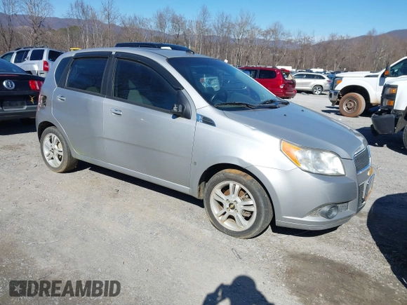 2009 Chevrolet Aveo 1LT with VIN KL1TD66E39B670755, listed as a IAAI auction lot 41617362 with 179,075 mi miles and . Bid and sale history available at DreamBid. Image 1.