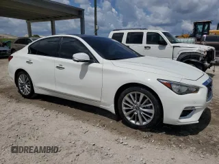 2021 Infiniti Q50 Luxe z VIN JN1EV7BP6MM704845, wystawiony jako Copart lot #58539515 z przebiegiem 16 460 mil mil oraz Szkoda całkowita • Salvage title. Historia ofert i sprzedaży dostępna na DreamBid. Obrazek 4.