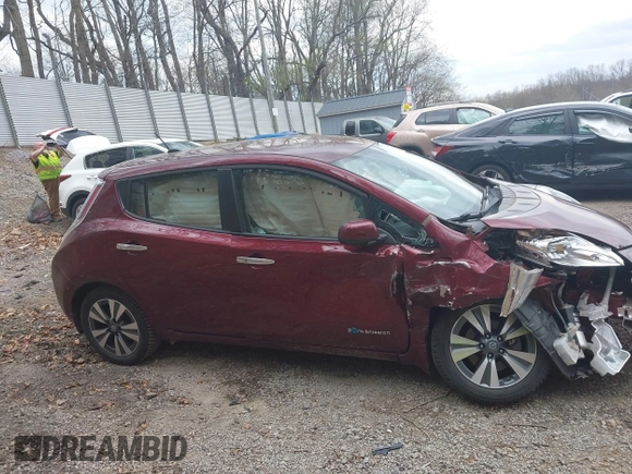 2017 Nissan LEAF SV with VIN 1N4BZ0CP9HC302538, listed as a IAAI auction lot 42079633 with 38,147 mi miles and . Bid and sale history available at DreamBid. Image 14.