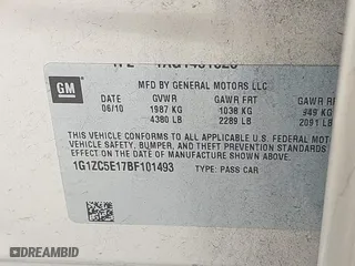 2011 Chevrolet Malibu LT w/1LT with VIN 1G1ZC5E17BF101493, listed as a IAAI auction lot 41508772 with 220,645 mi miles. Bid and sale history available at carsss.com. Image 9.
