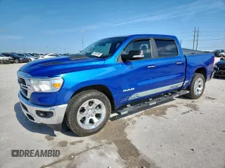 2019 Ram 1500 Big Horn with VIN 1C6RREFT9KN771260, listed as a Copart auction lot 60065185 with 58,672 mi miles and Salvage title. Bid and sale history available at DreamBid. Image 1.