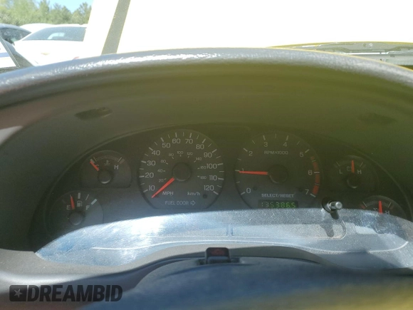 2003 Ford Mustang Deluxe with VIN 1FAFP44473F398549, listed as a Copart auction lot 56190165 with 135,386 mi miles and Salvage title. Bid and sale history available at DreamBid. Image 9.