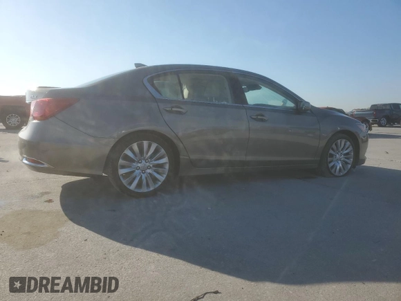 2015 Acura RLX Tech Pkg with VIN JH4KC1F52FC001004, listed as a Copart auction lot 48388385 with 248,635 mi miles and Salvage Title. Bid and sale history available at carsss.com. Image 3.