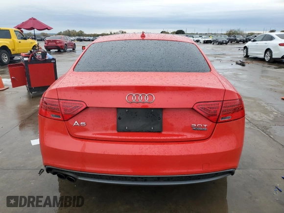 2016 Audi A5 Premium with VIN WAUD2AFR3GA020316, listed as a Copart auction lot 84083214 with 64,038 mi miles and Salvage title. Bid and sale history available at DreamBid. Image 6.