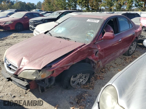 1999 Acura TL with VIN 19UUA5652XA034459, listed as a Copart auction lot 77028224 with 0 mi miles and Salvage Title. Bid and sale history available at carsss.com. Image 1.