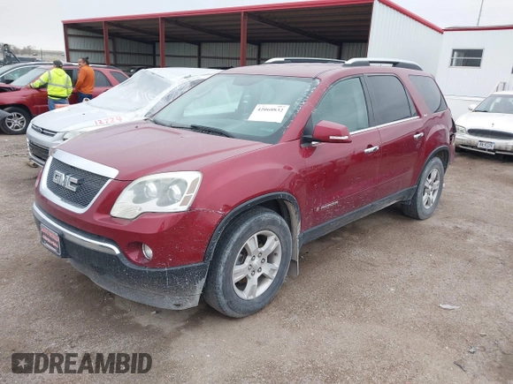 2008 GMC Acadia SLT1 with VIN 1GKEV23778J159734, listed as a IAAI auction lot 42060832 with 144,360 mi miles and . Bid and sale history available at DreamBid. Image 2.