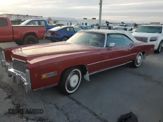 1976 Cadillac Eldorado z VIN 6L67S6Q215191, wystawiony jako Copart lot #75262334 z przebiegiem 84 707 mil mil oraz Szkoda całkowita • Salvage title. Historia ofert i sprzedaży dostępna na DreamBid. Obrazek 1.