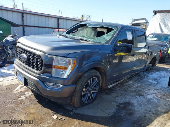 2021 Ford F-150 XL with VIN 1FTEW1C51MFC94173, listed as a IAAI auction lot 41628222 with 23,266 mi miles. Bid and sale history available at carsss.com. Image 18.