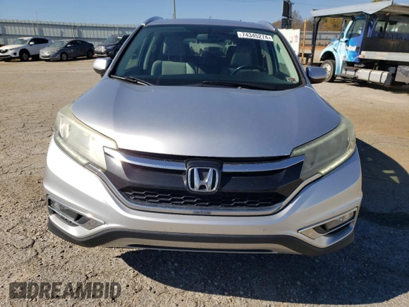 2015 Honda CR-V EX-L with VIN 2HKRM3H72FH537236, listed as a Copart auction lot 74345274 with 156,322 mi miles and Salvage Title. Bid and sale history available at carsss.com. Image 5.