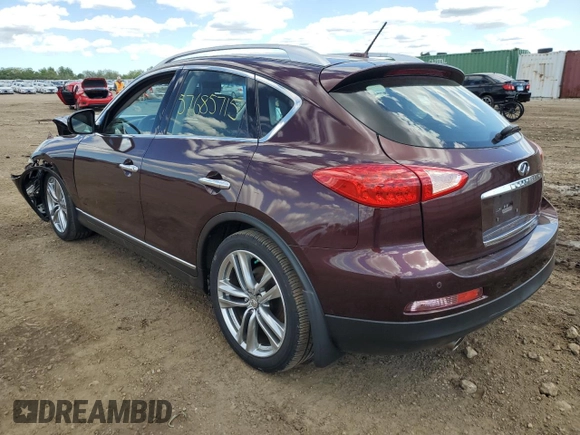 2012 Infiniti EX Journey z VIN JN1AJ0HR9CM450184, wystawiony jako Copart lot #57685715 z przebiegiem Nie podano mil oraz Szkoda całkowita • Salvage title. Historia ofert i sprzedaży dostępna na DreamBid. Obrazek 2.