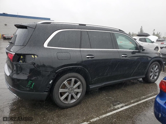 2021 Mercedes-Benz GLS with VIN 4JGFF5KEXMA449860, listed as a Copart auction lot 44813525 with 30,877 mi miles and Salvage Title. Bid and sale history available at carsss.com. Image 3.