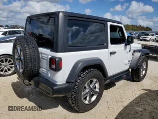 2021 Jeep Wrangler Sport with VIN 1C4GJXAG8MW621800, listed as a Copart auction lot 75312824 with 49,409 mi miles and Non Repairable. Bid and sale history available at DreamBid. Image 3.